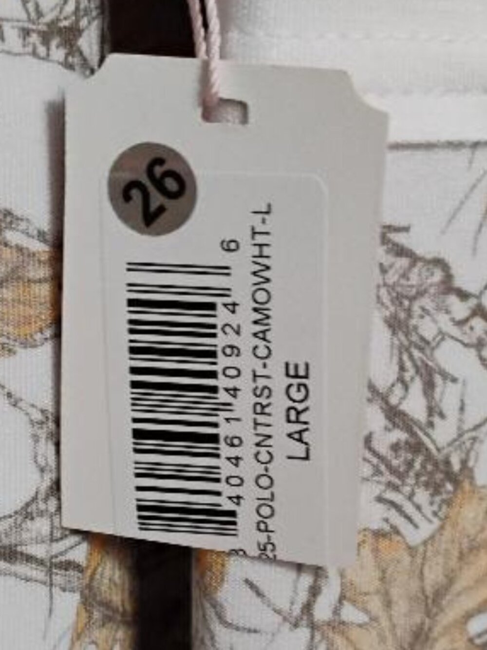 Simply Southern Polo Camo White Contrast Long Sleeve Size L NWT - Picture 3 of 8